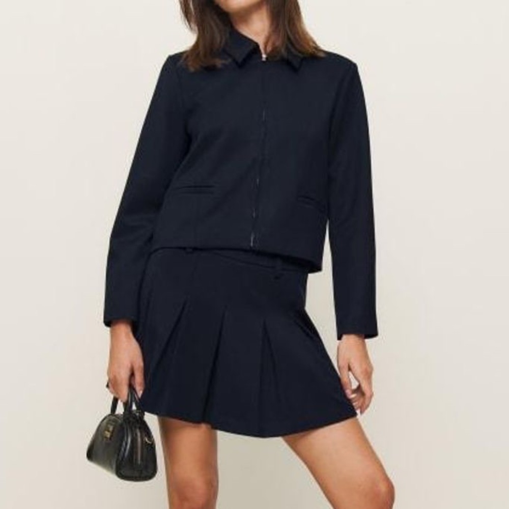NWT Reformation Brynlee Two Piece Set in Navy Blue
